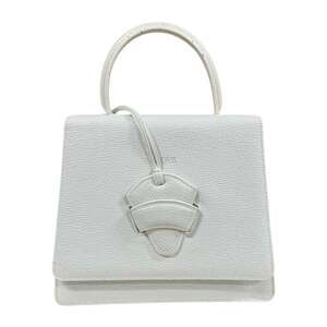 Pre-owned Loewe Barcelona handbag in white leather.